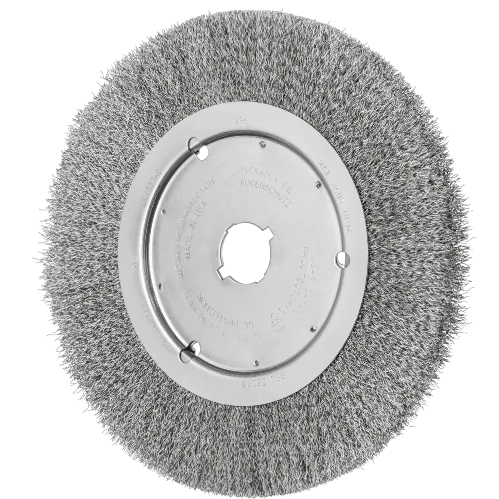 Produktfoto 1 von PFERD TOOLS Rundbürste schmal ungezopft RBU Ø250x20xvariable Bohrung Edelstahl-Draht-Ø0,30, 2 Stk.