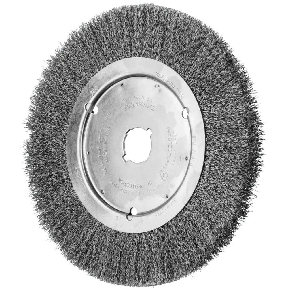 Produktfoto 1 von PFERD TOOLS Rundbürste schmal ungezopft RBU Ø250x20xvariable Bohrung Stahl-Draht-Ø0,25, 2 Stk.