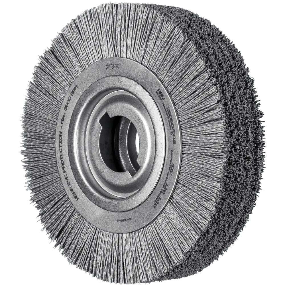 Produktfoto 1 von PFERD TOOLS Entgratbürste ungezopft RBU Ø 250x60x50,8 mm Bohrung SiC-Filament-Ø 1,10mm Korn 120 stationär