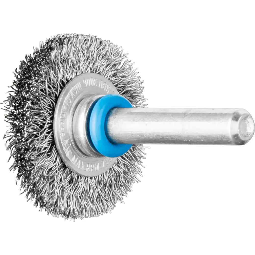 Produktfoto 1 von PFERD TOOLS POS Rundbürste ungezopft RBU Ø30x6 mm Schaft-Ø6 mm Edelstahl-Draht-Ø0,20, 10 Stk.