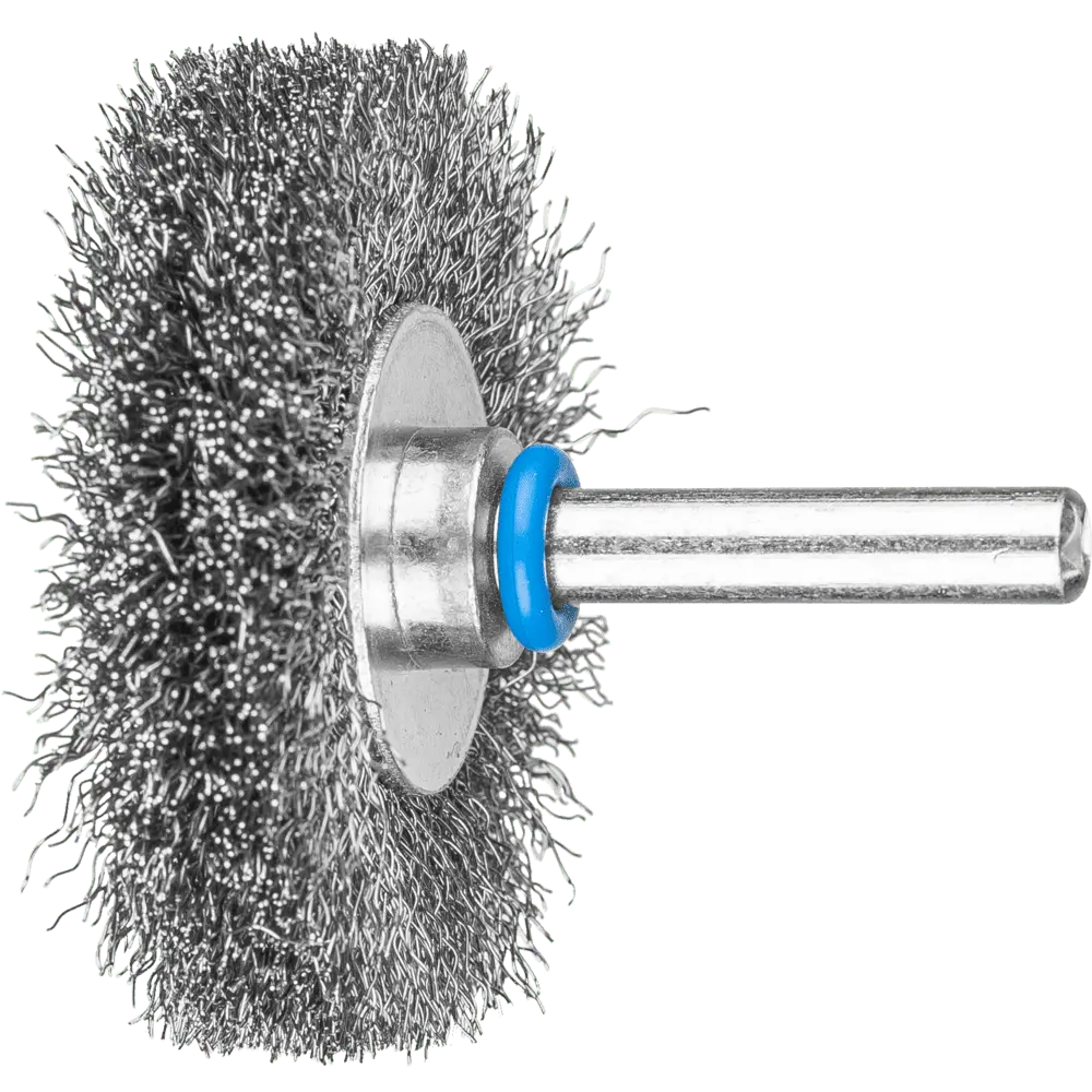 Produktfoto 1 von PFERD TOOLS Rundbürste ungezopft RBU Ø50x10mm Schaft-Ø6 mm Edelstahl-Draht-Ø0,20, 10 Stk.