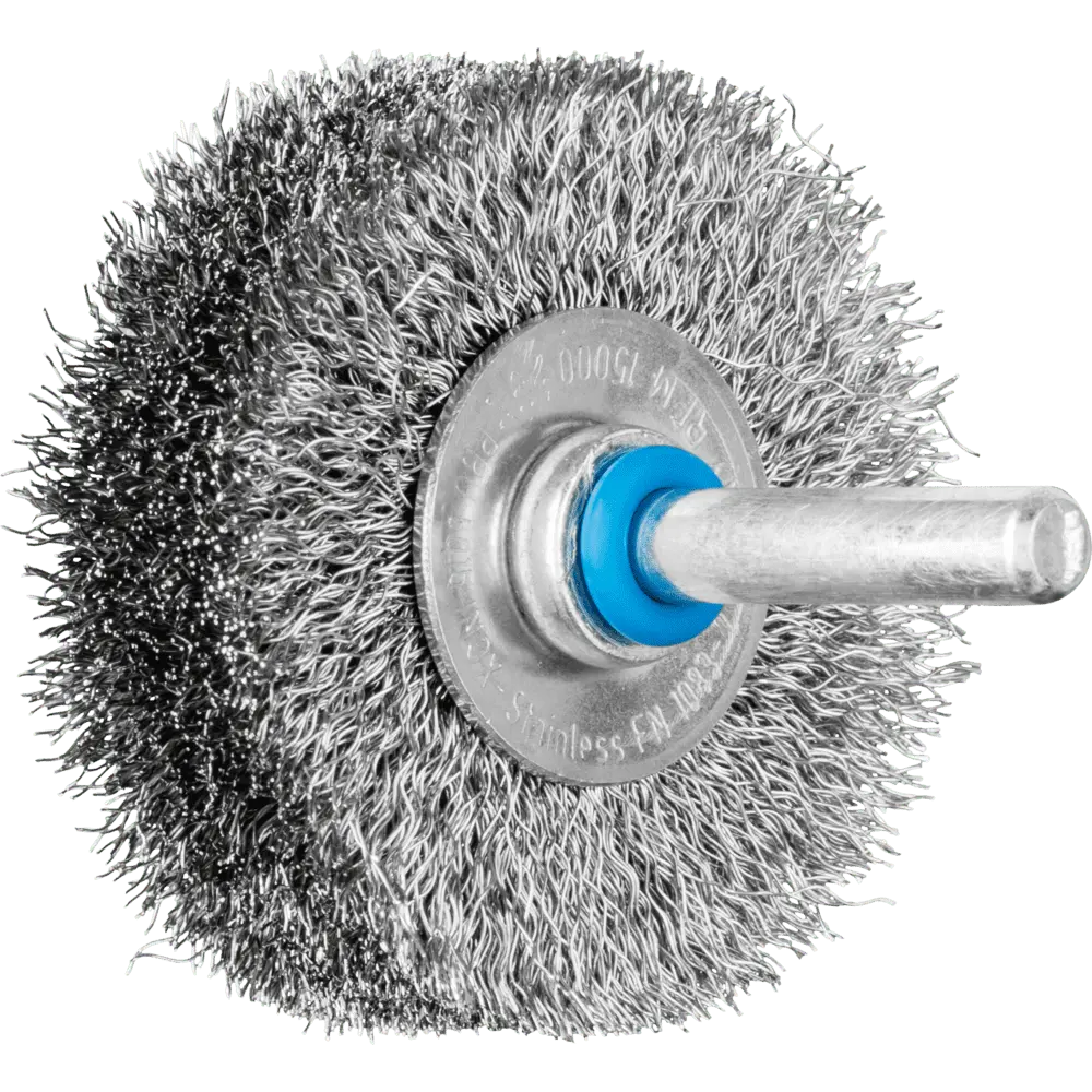 Produktfoto 1 von PFERD TOOLS POS Rundbürste ungezopft RBU Ø50x15 mm Schaft-Ø6 mm Edelstahl-Draht-Ø0,20