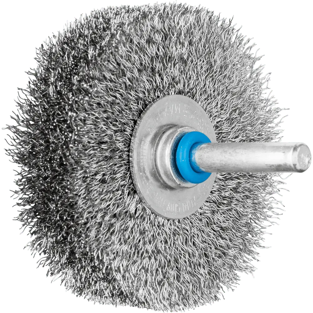Produktfoto 1 von PFERD TOOLS Rundbürste ungezopft RBU Ø60x15 mm Schaft-Ø6 mm Edelstahl-Draht-Ø0,20, 10 Stk.