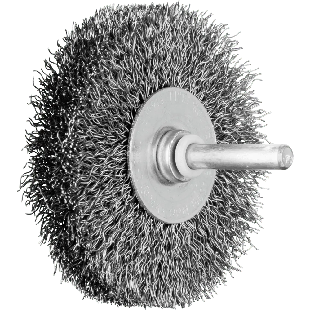 Produktfoto 1 von PFERD TOOLS POS Rundbürste ungezopft RBU Ø70x15 mm Schaft-Ø6 mm Stahl-Draht-Ø0,30