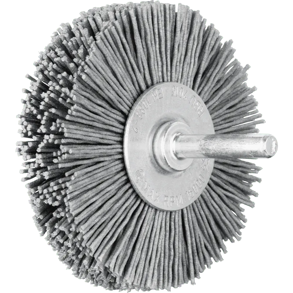 Produktfoto 1 von PFERD TOOLS POS Rundbürste ungezopft RBU Ø70x15 mm Schaft-Ø6 mm SiC-Filament-Ø0,90 Korn 180