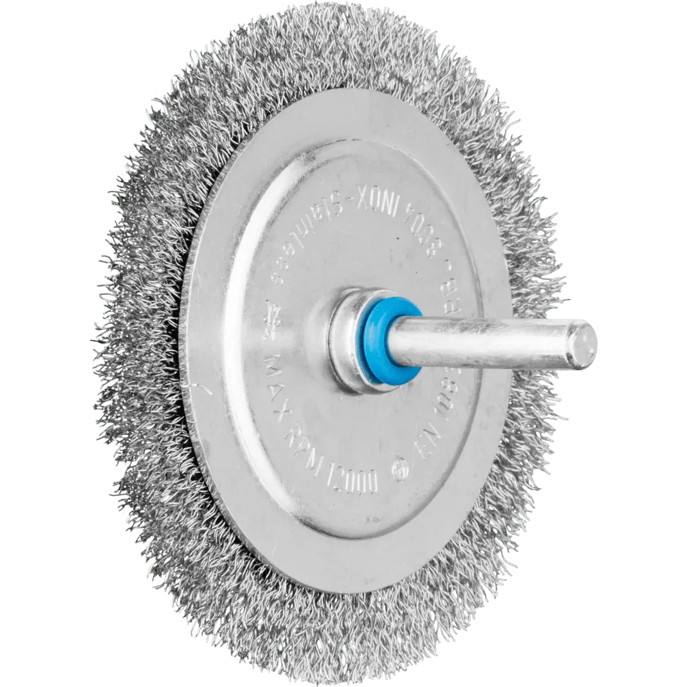 PFERD TOOLS Rundbürste ungezopft RBU Ø80x4 mm Schaft-Ø6 mm Edelstahl-Draht-Ø0,20, 10 Stk.