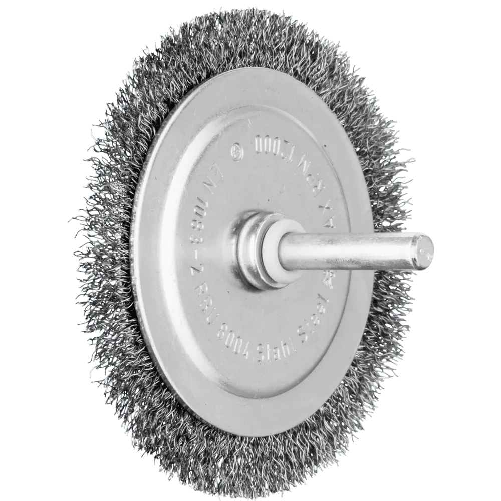 Produktfoto 1 von PFERD TOOLS Rundbürste ungezopft RBU Ø80x4 mm Schaft-Ø6 mm Stahl-Draht-Ø0,20, 10 Stk.