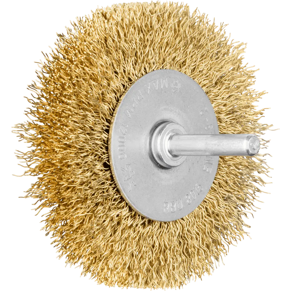 PFERD TOOLS Rundbürste ungezopft RBU Ø80x15 mm Schaft-Ø6 mm Messing-Draht-Ø0,30, 10 Stk.
