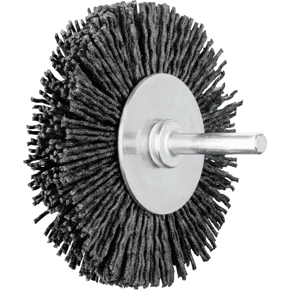 Produktfoto 1 von PFERD TOOLS Rundbürste ungezopft RBU Ø 80x15 mm Schaft-Ø 6 mm Keramik-Filament-Ø 1,10mm Korn 120, 10 Stk.