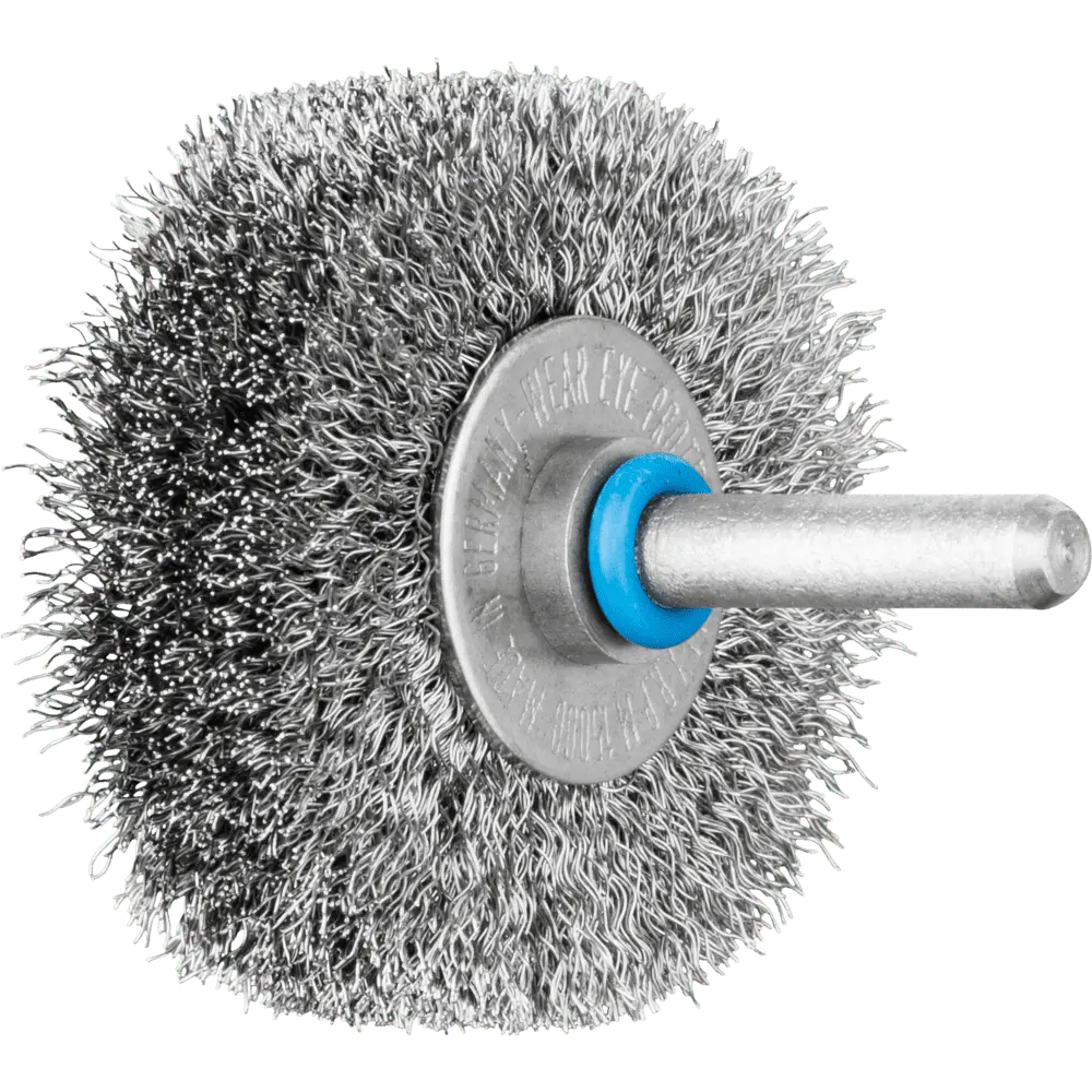 Produktfoto 1 von PFERD TOOLS INOX-TOTAL Rundbürste ungezopft RBUIT Ø50x15 mm Schaft-Ø6 mm Edelstahl-Draht-Ø0,20, 10 Stk.
