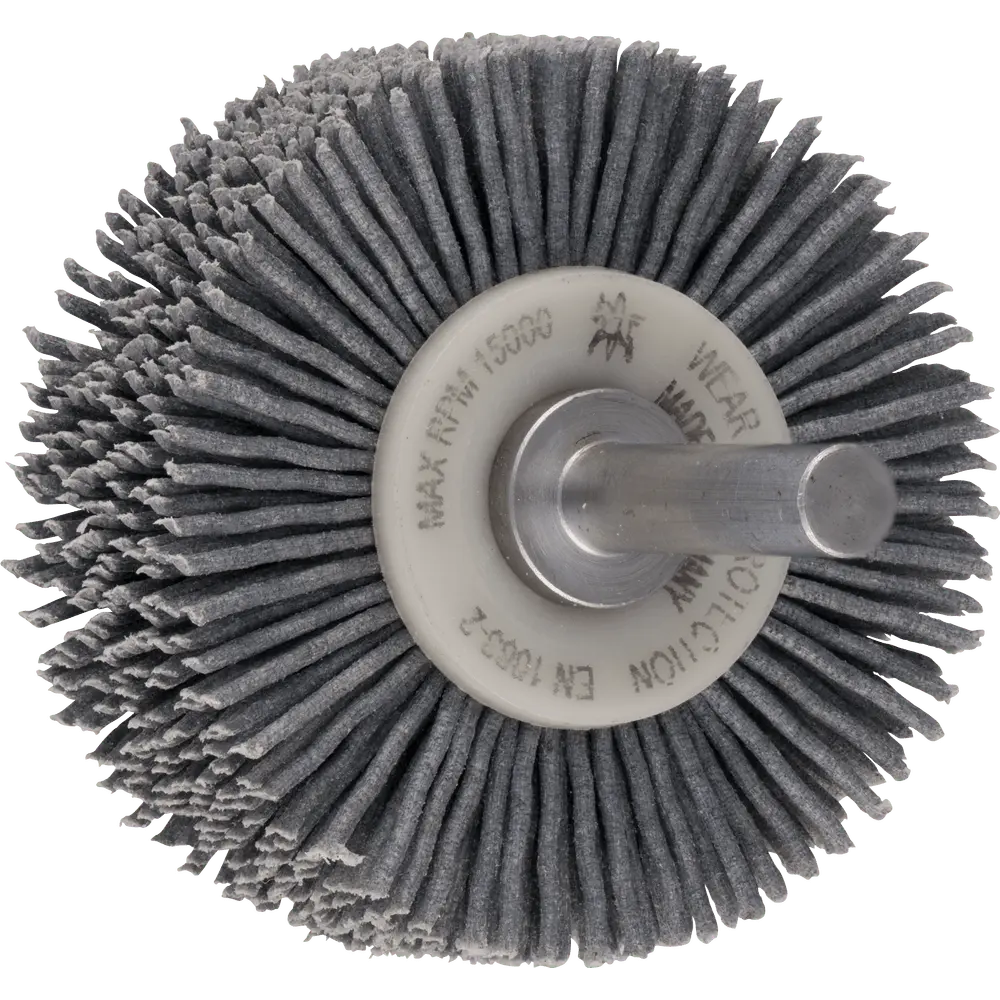 Produktfoto 1 von PFERD TOOLS INOX-TOTAL Rundbürste ungezopft RBUIT Ø50x15 mm Schaft-Ø6 mm SiC-Filament-Ø0,90 mm Korn 180 Kunststoffseitenscheiben, 10 Stk.