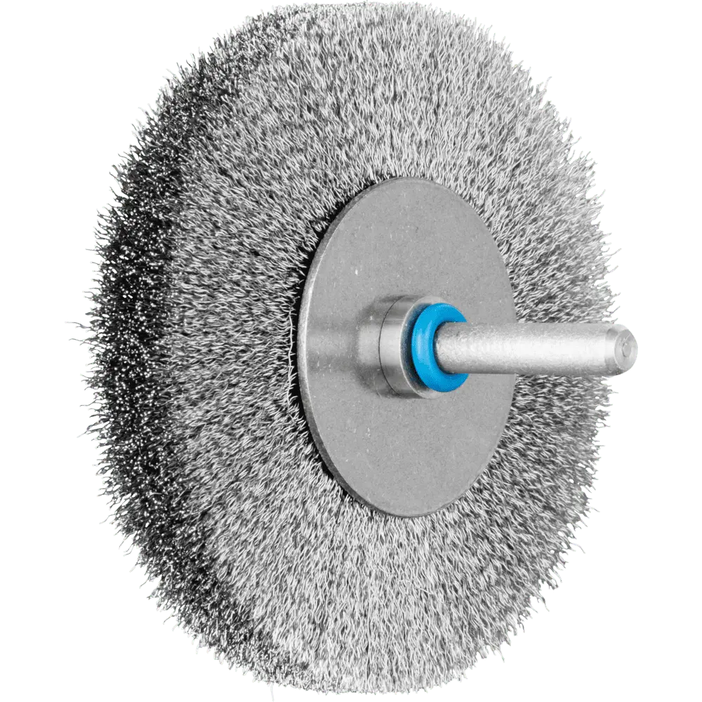 Produktfoto 1 von PFERD TOOLS INOX-TOTAL Rundbürste ungezopft RBUIT Ø80x15 mm Schaft-Ø6 mm Edelstahl-Draht-Ø0,15, 10 Stk.