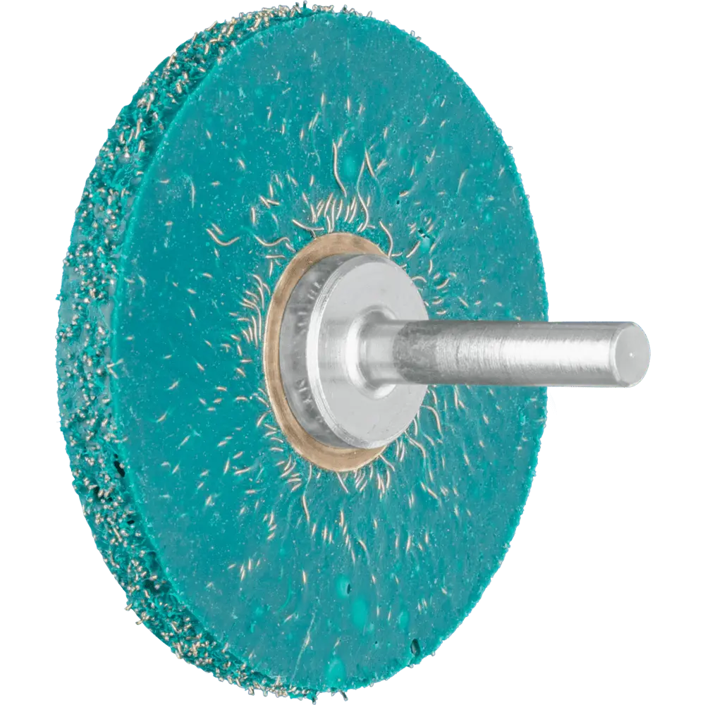 Produktfoto 1 von PFERD TOOLS Vulkanisierte Rundbürste weich ungezopft RBV Ø63x7 mm Schaft-Ø6 mm Stahl-Draht-Ø0,30