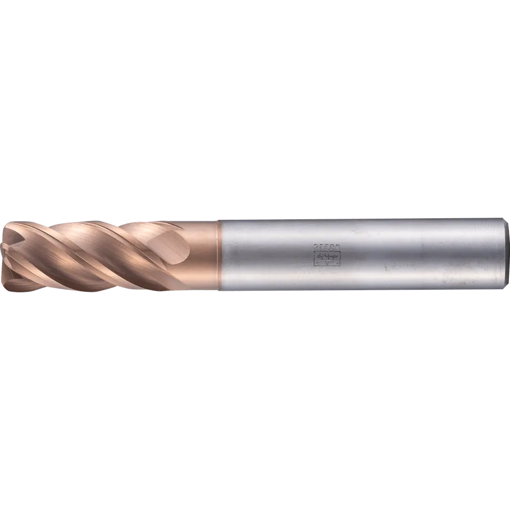 PFERD TOOLS VHM-Fräser Ø12mm, 4 Schneiden, 2xDC, Radius 3mm, AlTiN / TiSiXN beschichtet, Schaft HA, Performance Rostfrei
