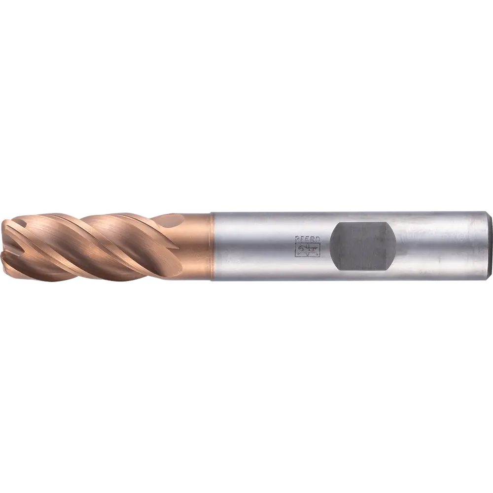 Produktfoto 1 von PFERD TOOLS VHM-Fräser Ø20mm, 4 Schneiden, 2xDC, Radius 2mm, AlTiN / TiSiXN beschichtet, Schaft HB, Performance Rostfrei