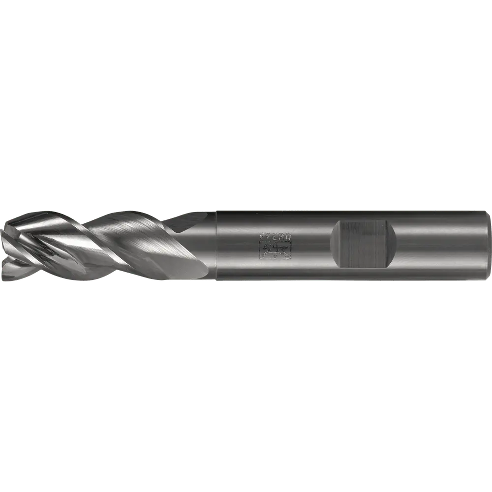Produktfoto 1 von PFERD TOOLS VHM-Fräser Ø10mm, 3 Schneiden, 2xDC, Fase 0,2mm 45°, unbeschichtet, Schaft HB, Performance Aluminium