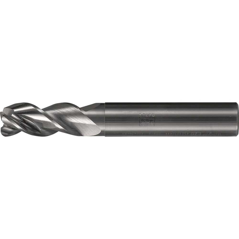 Produktfoto 1 von PFERD TOOLS VHM-Fräser Ø20mm, 3 Schneiden, 2xDC, Radius 2mm, unbeschichtet, Schaft HA, Performance Aluminium