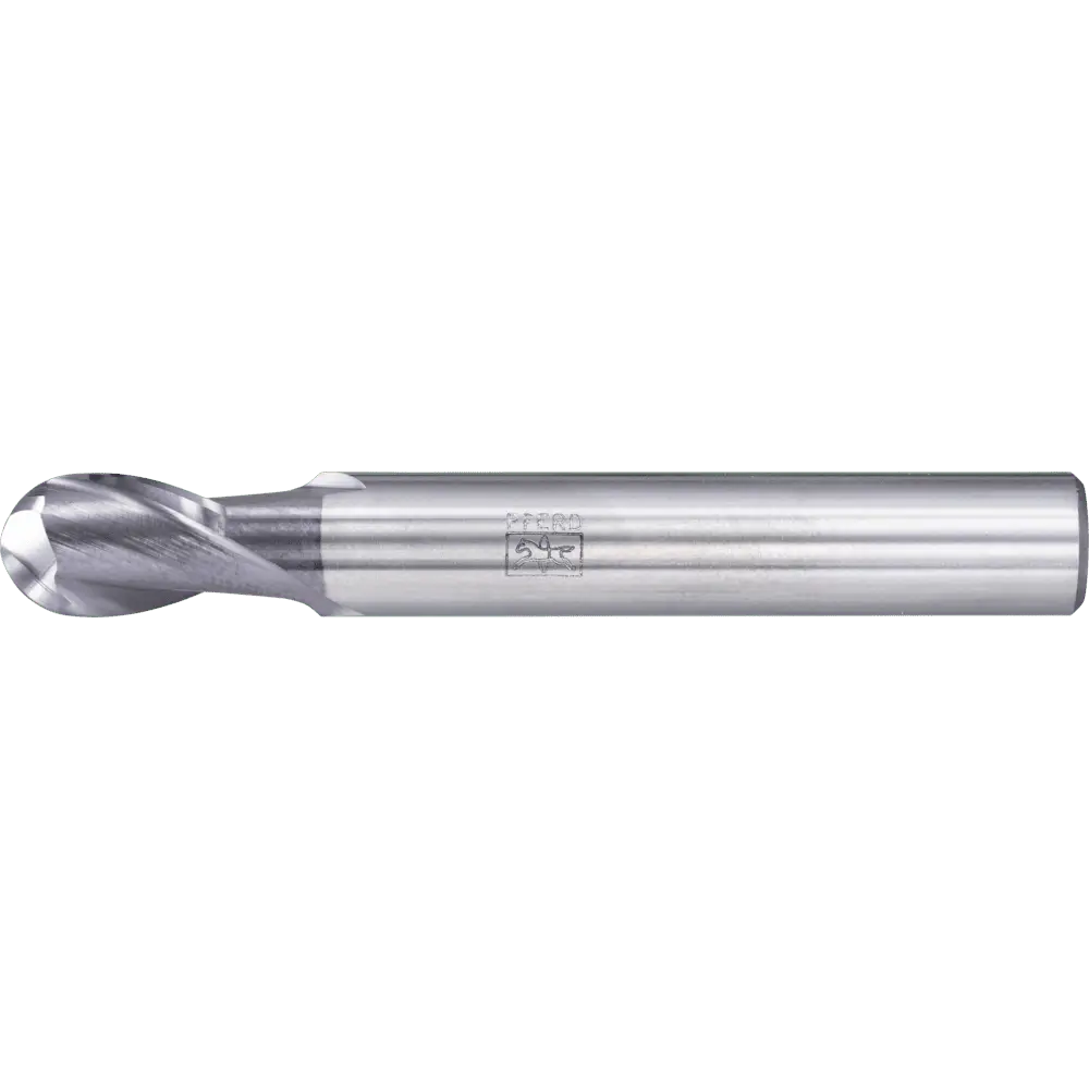 Produktfoto 1 von PFERD TOOLS VHM Vollradiusfräser lang 2 Schneiden Ø 8 mm TiAlN Schaft HA Universal Line Profilfräsen