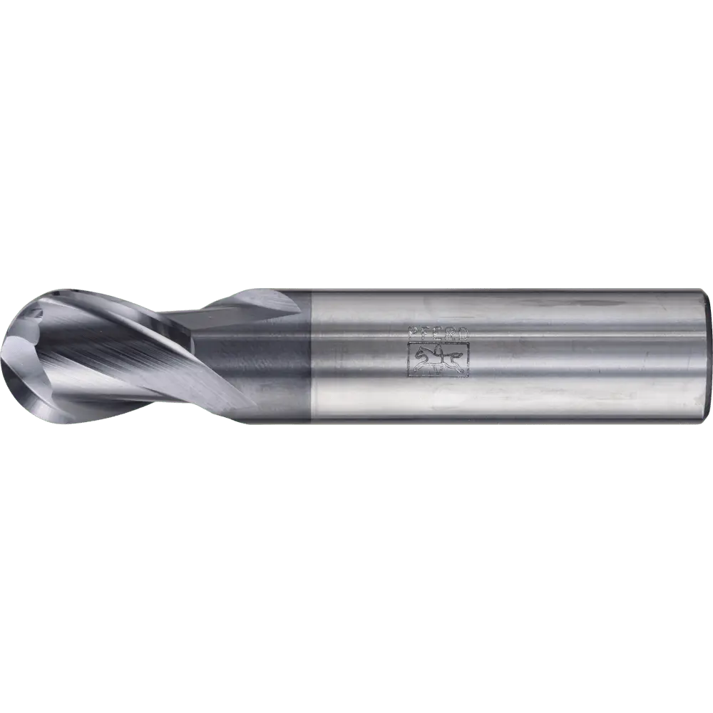 Produktfoto 1 von PFERD TOOLS VHM Vollradiusfräser lang 2 Schneiden Ø 16 mm TiAlN Schaft HA Universal Line Profilfräsen