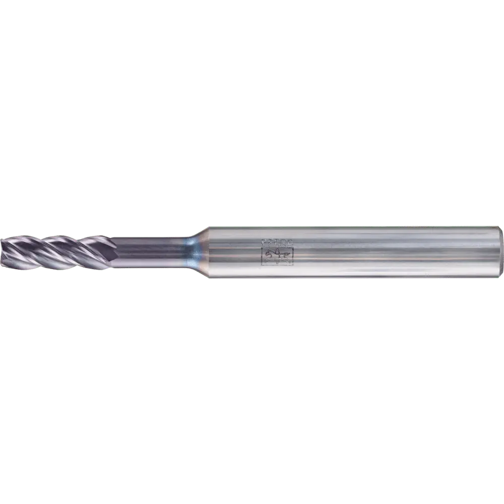 Produktfoto 1 von PFERD TOOLS VHM Eckfräser lang 4 Schneiden Ø 4 mm 45° Fase TiAlN Schaft HA Universal Line Schruppen Schlichten Nuten