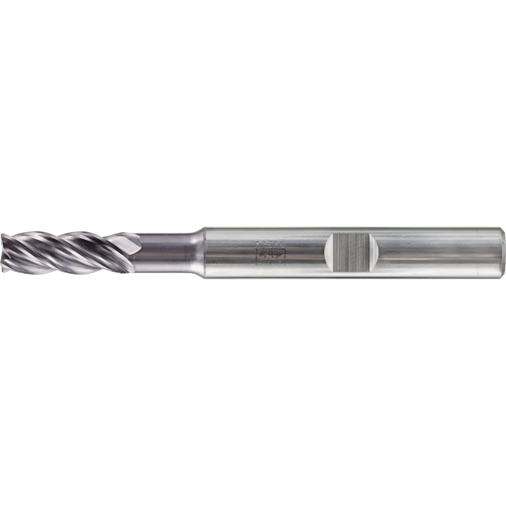 Produktfoto 1 von PFERD TOOLS VHM Eckfräser lang 4 Schneiden Ø 5 mm 45° Fase TiAlN Schaft HB Universal Line Schruppen Schlichten Nuten