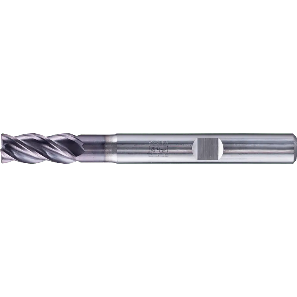 Produktfoto 1 von PFERD TOOLS VHM Eckfräser lang 4 Schneiden Ø 6 mm 45° Fase TiAlN Schaft HB Universal Line Schruppen Schlichten Nuten