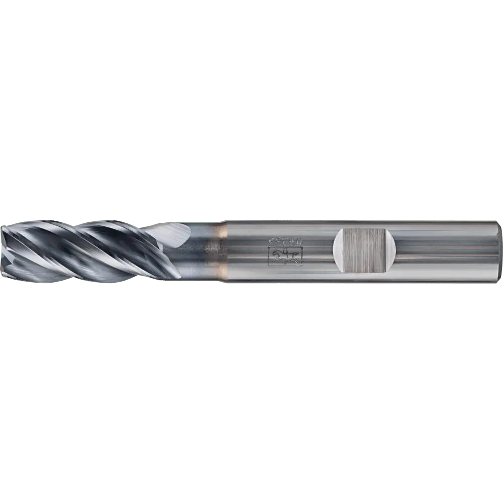 Produktfoto 1 von PFERD TOOLS VHM Eckfräser lang 4 Schneiden Ø 8 mm Radius 0,5 mm TiAlN Schaft HB Universal Line Schruppen Schlichten Nuten