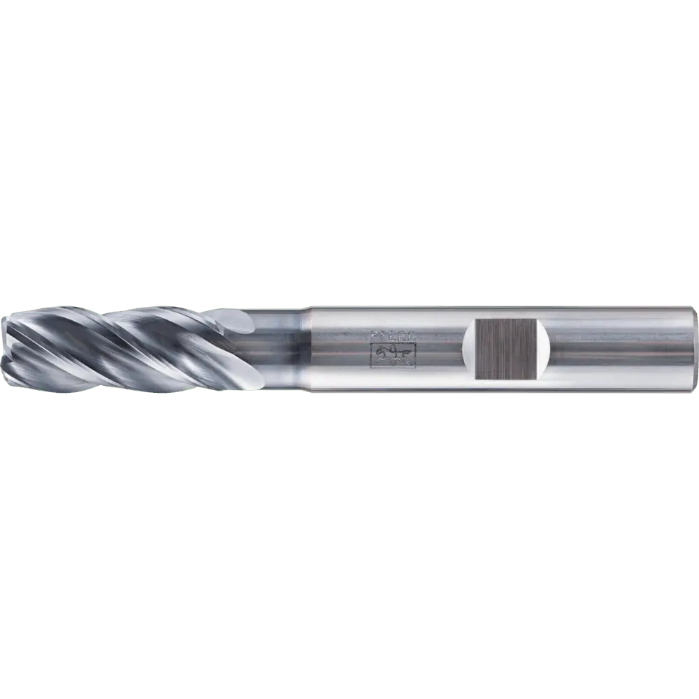 Produktfoto 1 von PFERD TOOLS VHM Eckfräser lang 4 Schneiden Ø 8 mm Radius 1,0 mm TiAlN Schaft HB Universal Line Schruppen Schlichten Nuten