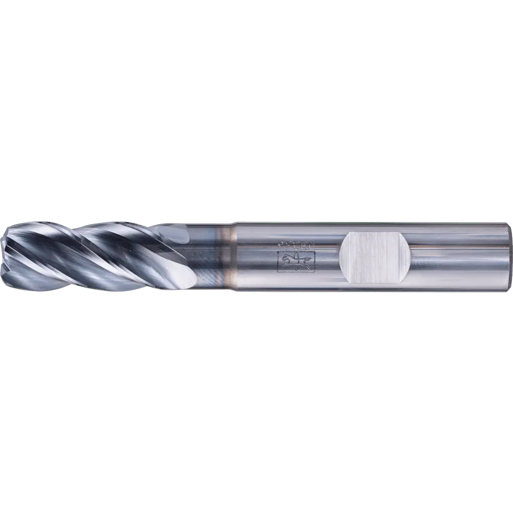 Produktfoto 1 von PFERD TOOLS VHM Eckfräser lang 4 Schneiden Ø 10 mm Radius 1,5 mm TiAlN Schaft HB Universal Line Schruppen Schlichten Nuten