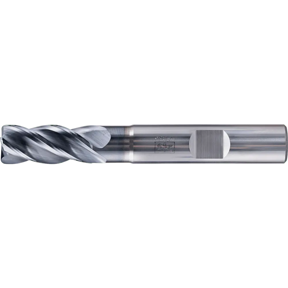 Produktfoto 1 von PFERD TOOLS VHM Eckfräser lang 4 Schneiden Ø 10 mm Radius 2,0 mm TiAlN Schaft HB Universal Line Schruppen Schlichten Nuten