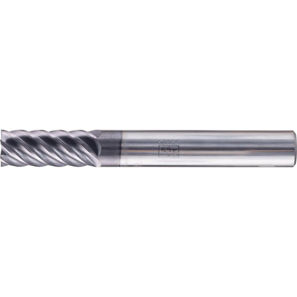 Produktfoto 1 von PFERD TOOLS VHM Eckfräser lang 6 Schneiden Ø 8 mm scharf TiAlN Schaft HA Universal Line Schlichten Besäumen