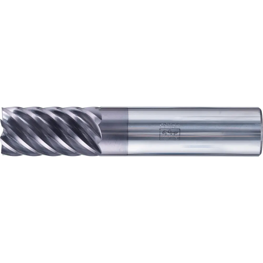 Produktfoto 1 von PFERD TOOLS VHM Eckfräser lang 8 Schneiden Ø 20 mm scharf TiAlN Schaft HA Universal Line Schlichten Besäumen