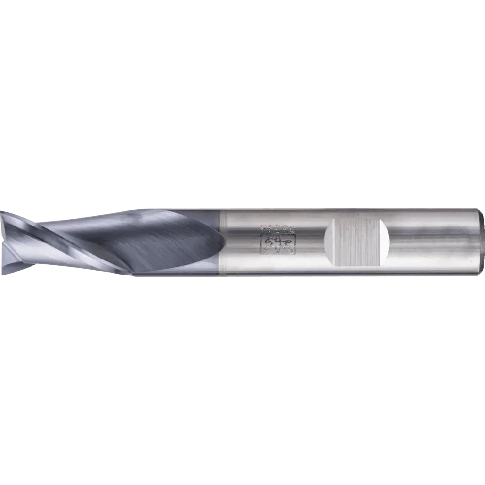 Produktfoto 1 von PFERD TOOLS VHM Eckfräser lang 2 Schneiden Ø 12 mm scharf TiAlN Schaft HB Universal Line Schruppen Schlichten Nuten