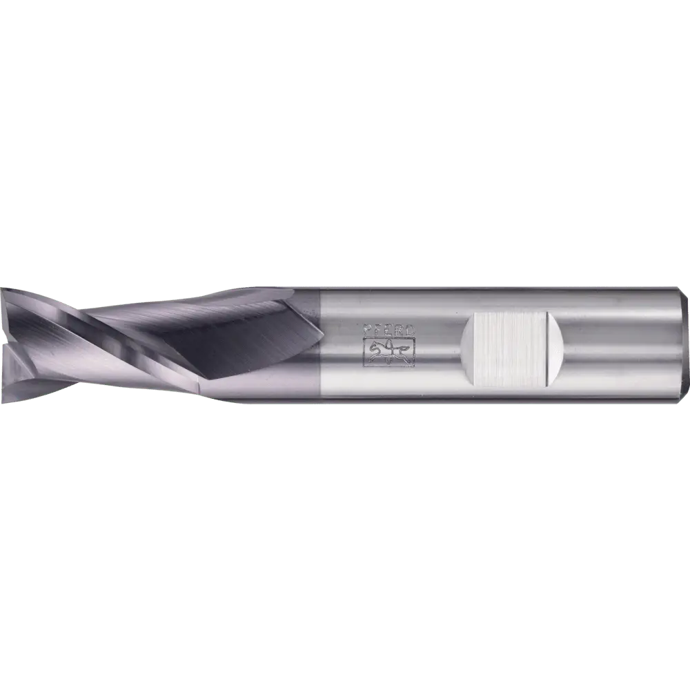 Produktfoto 1 von PFERD TOOLS VHM Eckfräser lang 2 Schneiden Ø 16 mm scharf TiAlN Schaft HB Universal Line Schruppen Schlichten Nuten