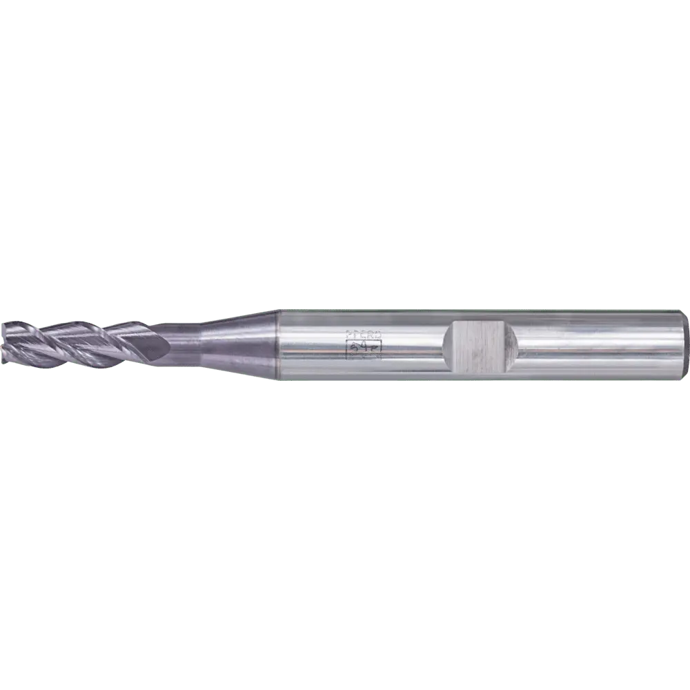 Produktfoto 1 von PFERD TOOLS VHM Eckfräser lang 3 Schneiden Ø 4 mm 45° Fase TiAlN Schaft HB Universal Line Schruppen Schlichten Nuten