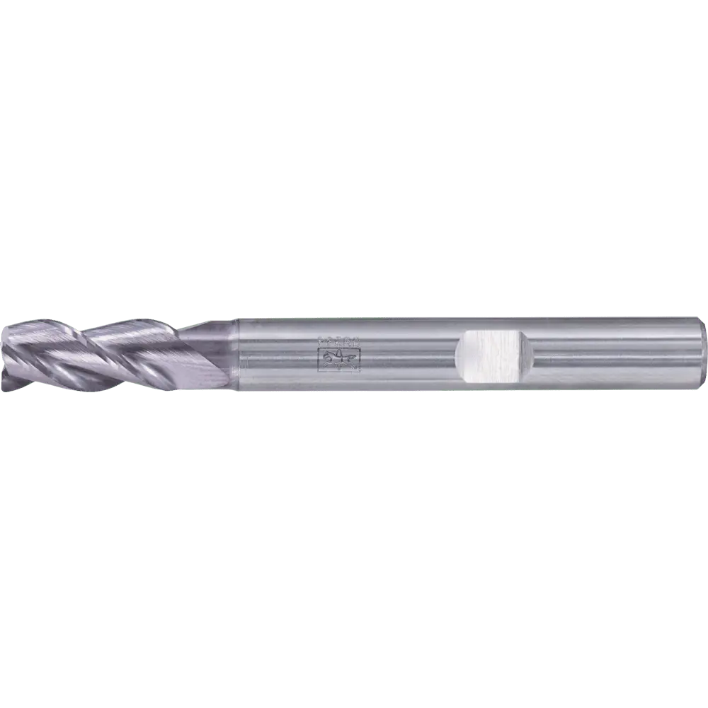 Produktfoto 1 von PFERD TOOLS VHM Eckfräser lang 3 Schneiden Ø 6 mm 45° Fase TiAlN Schaft HB Universal Line Schruppen Schlichten Nuten