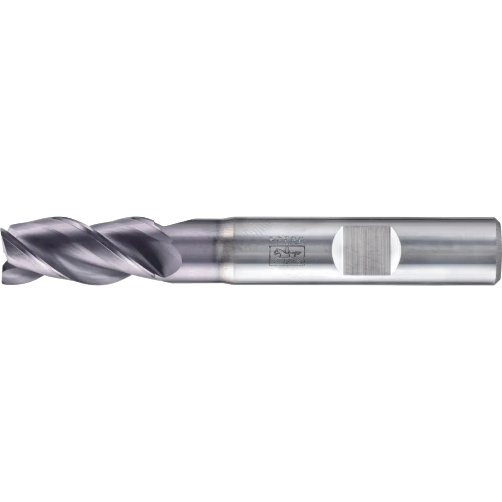 Produktfoto 1 von PFERD TOOLS VHM Eckfräser lang 3 Schneiden Ø 10 mm 45° Fase TiAlN Schaft HB Universal Line Schruppen Schlichten Nuten