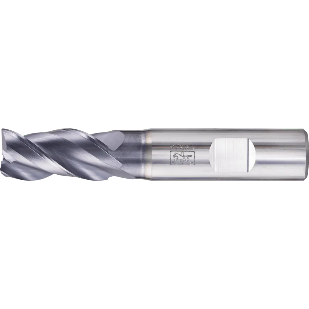 Produktfoto 1 von PFERD TOOLS VHM Eckfräser lang 3 Schneiden Ø 16 mm 45° Fase TiAlN Schaft HB Universal Line Schruppen Schlichten Nuten