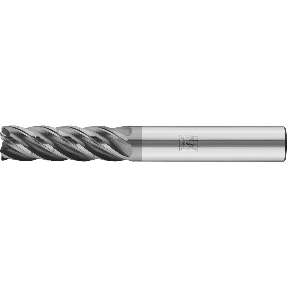 Produktfoto 1 von PFERD TOOLS VHM-Fräser Ø25mm, 5 Schneiden, mit Spanteiler, 3xDC, Radius 1mm, AlCrN beschichtet, Schaft HB, Universal
