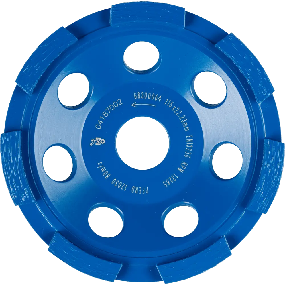 Produktfoto 1 von PFERD TOOLS Diamant-Teller DCW 1R 115x6x22,23 mm zum egalisieren von Beton und Estrich