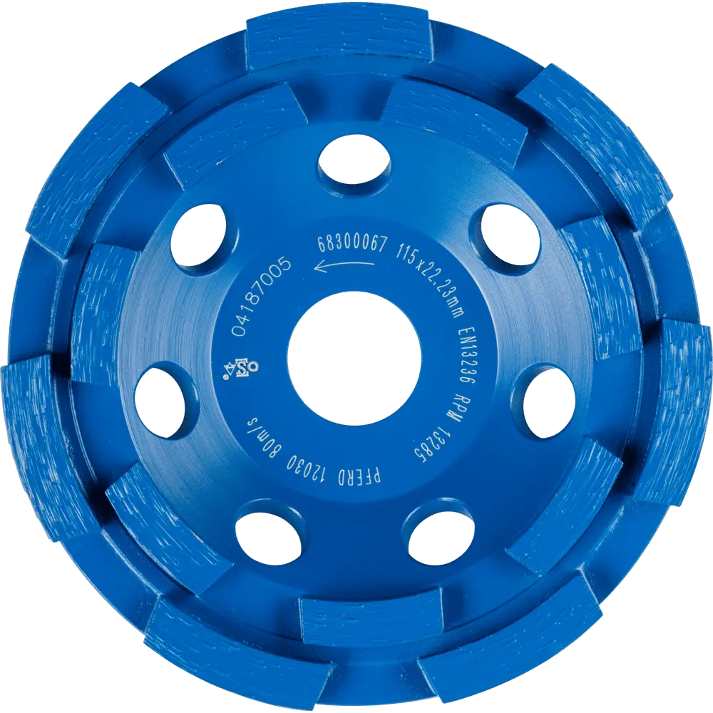 Produktfoto 1 von PFERD TOOLS Diamant-Teller DCW 2R 115x6x22,23 mm zum egalisieren von Beton und Estrich