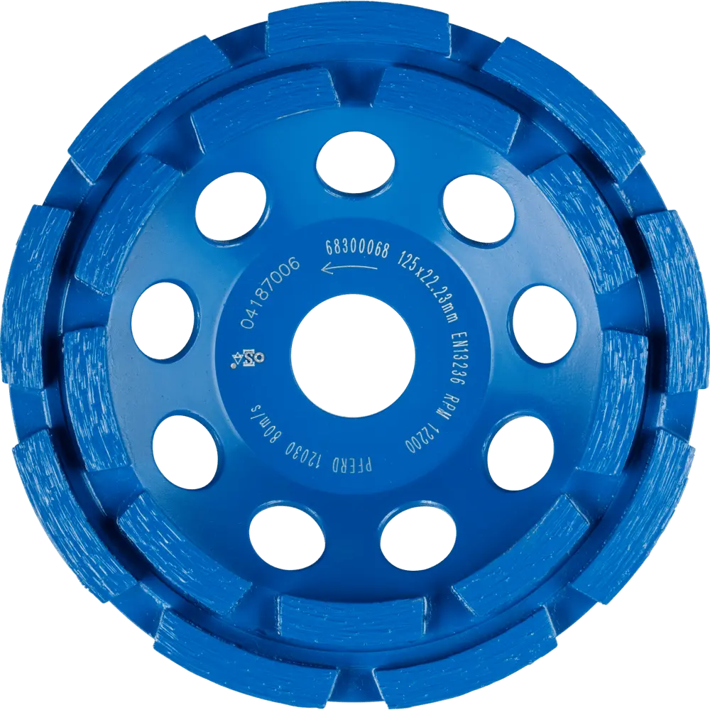 Produktfoto 1 von PFERD TOOLS Diamant-Teller DCW 2R 125x6x22,23 mm zum egalisieren von Beton und Estrich