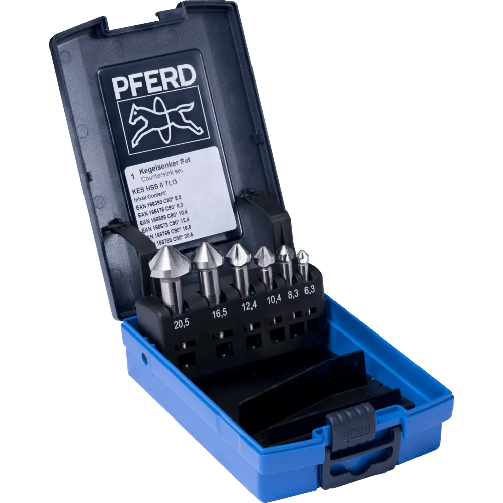PFERD TOOLS HSS-Kegelsenker-Set 6-tlg. DIN 335 C 90°