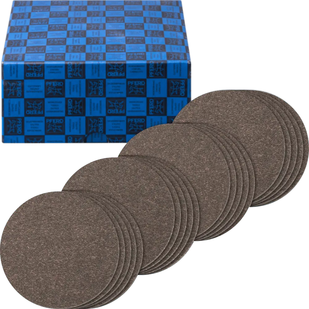 Produktfoto 1 von PFERD TOOLS Klettronden-Set Fein Compactkorn 20-tlg. Ø 125 mm CK180,240,320,400 für Winkelschleifer