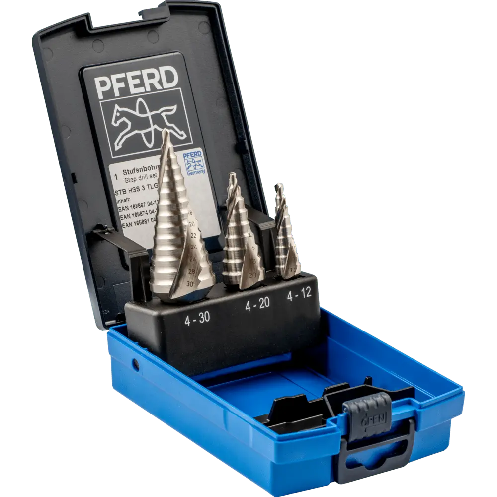 Produktfoto 1 von PFERD TOOLS Stufenbohrer-Set HSSE Co5 3-TLG
