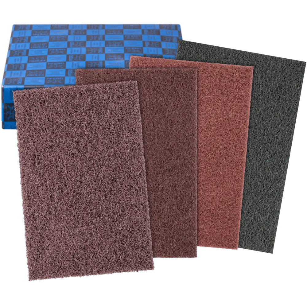 Produktfoto 1 von PFERD TOOLS POLINOX Vlies-Handpads-Set PVSK 4-tlg. 154x224 mm A100,A 180,A 280,SIC 400 für Finish
