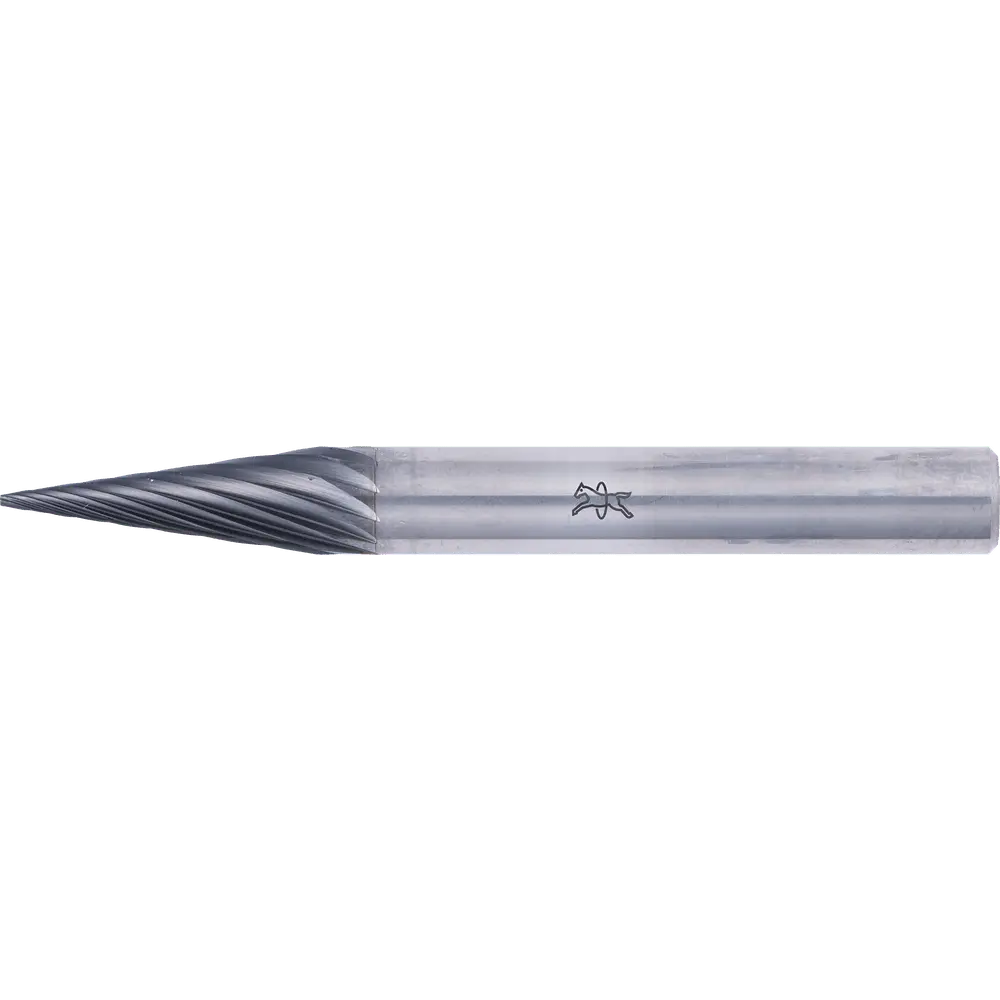 Produktfoto 1 von PFERD TOOLS Hartmetall Hochleistungsfrässtift Spitzkegel SKM Ø 06x18mm Schaft-Ø 6mm Z3 HICOAT beschichtet universal mittel