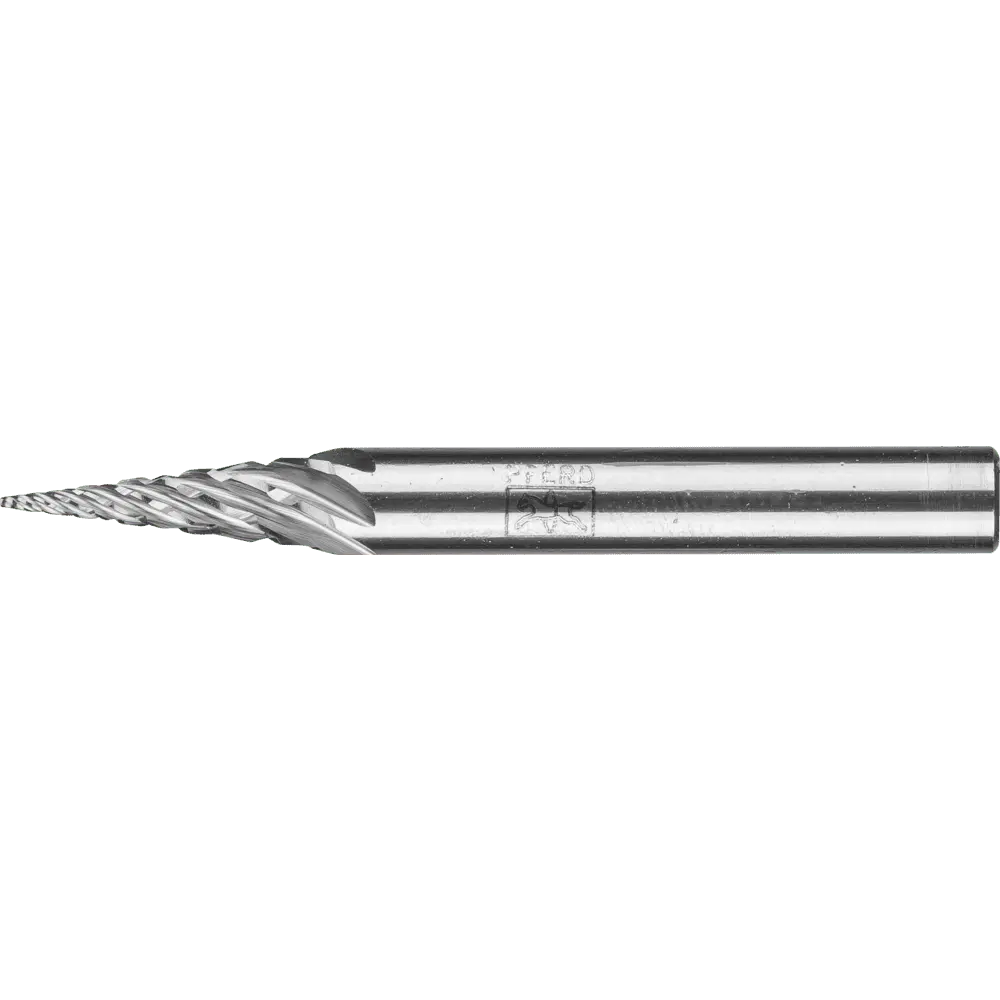 Produktfoto 1 von PFERD TOOLS Hartmetall Hochleistungsfrässtift STEEL Spitzkegel SKM Ø 06x18 mm Schaft-Ø 6 mm für Stahl