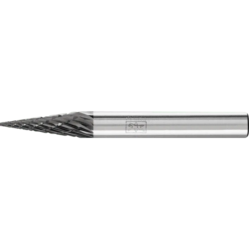 Produktfoto 1 von PFERD TOOLS Hartmetall Hochleistungsfrässtift Spitzkegel SKM Ø 06x18 mm Schaft-Ø 6 mm Z3P HICOAT universal