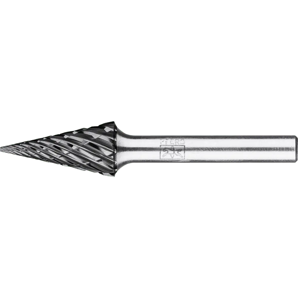 Produktfoto 1 von PFERD TOOLS Hartmetall Hochleistungsfrässtift STEEL Spitzkegel SKM Ø 12x25 mm Schaft-Ø 6 mm HICOAT Stahl